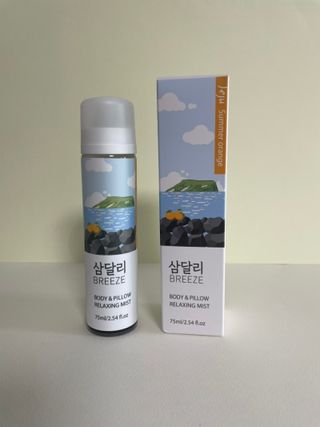 제주인디 삼달리 브리즈 바디&필로우 릴렉싱 미스트 제주 하귤 — 5점을 준 리뷰어가 2023년 2월 올린 사용 사진