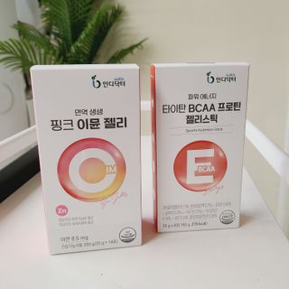 인디닥터 면역 생생 핑크 이뮨 젤리 + 타이탄 BCAA 프로틴 젤리스틱 — 5점을 준 리뷰어가 2022년 3월 올린 사용 사진