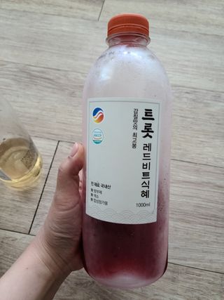 트롯전통식혜 트롯레드비트식혜 1리터 +500리터 — 5점을 준 리뷰어가 2021년 5월 올린 사용 사진