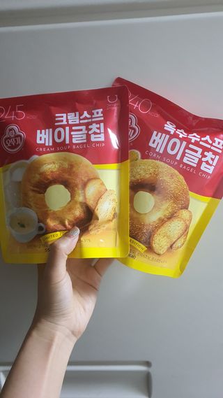 딜라이트 프로젝트 오뚜기스프 베이글칩 2종 — 4점을 준 리뷰어가 2021년 8월 올린 사용 사진