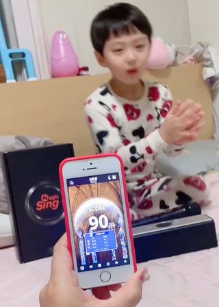 매직씽 노래방 어플리케이션 6개월 이용권 — 5점을 준 리뷰어가 2021년 11월 올린 사용 사진