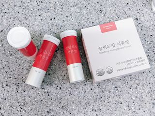 [슬림드랍 석류맛] 건기식 다이어트 보조제 겸 비타민 — 5점을 준 리뷰어가 2021년 12월 올린 사용 사진