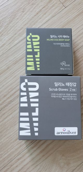 달콤리빙 밀리노 때장갑 때비누 세트 — 4점을 준 리뷰어가 2021년 3월 올린 사용 사진