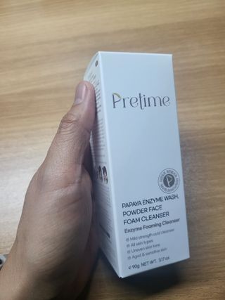 프리타임1 프리타임 파파야 엔자임 워시, 파우더 페이스 폼 클렌저 — 3점을 준 리뷰어가 2023년 4월 올린 사용 사진