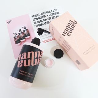 난나 살몬 스파이더 검버섯 미백 톤업 화이트닝 연어 앰플 크림 300ml 대용량 — 5점을 준 리뷰어가 2022년 12월 올린 사용 사진