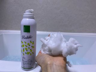 여우두마리 아기 버블클렌저 버블폼 거품놀이 유아바디워시 배쓰밤 입욕제 — 4점을 준 리뷰어가 2021년 2월 올린 사용 사진