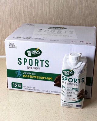 셀렉스스포츠 셀렉스 스포츠 웨이 프로틴 초콜릿 _ 330ml x 12팩 — 5점을 준 리뷰어가 2021년 3월 올린 사용 사진