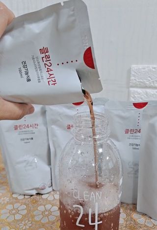 클린24시간 1BOX(5포) + 전용보틀(500ml) — 5점을 준 리뷰어가 2022년 9월 올린 사용 사진