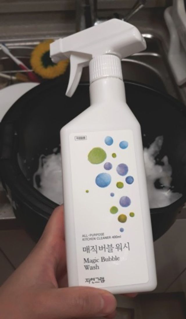 자연그램 매직버블워시 400ml 리뷰 사진