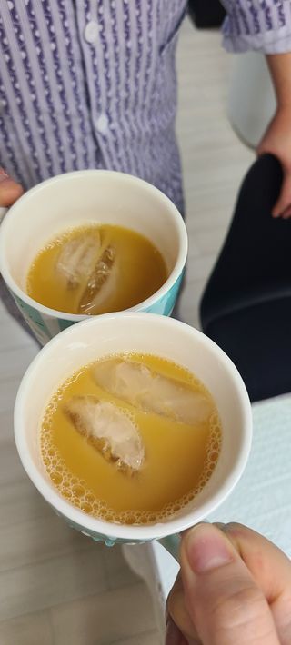 [차바] 발렌시아 오렌지주스 2개 — 5점을 준 리뷰어가 2021년 10월 올린 사용 사진