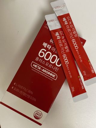 메타아르기닌 GC녹십자웰빙 메타 아르기닌 6000 플러스 오르니틴 — 5점을 준 리뷰어가 2022년 10월 올린 사용 사진