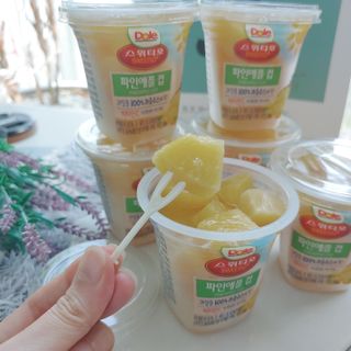 돌 MF[Dole] 파인애플컵/망고컵/복숭아컵 198g 6입X1박스 (맛 1가지 랜덤 발송) — 5점을 준 리뷰어가 2024년 5월 올린 사용 사진