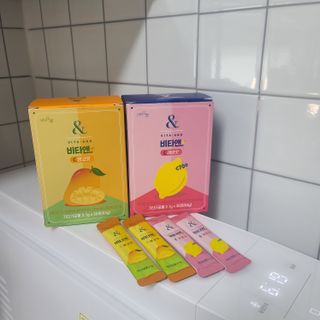 비타앤C 레몬맛, 망고맛 — 5점을 준 리뷰어가 2021년 5월 올린 사용 사진