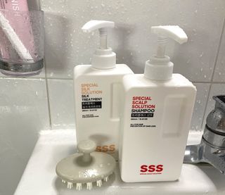트리플에스 탈모 샴푸 580ml + 실크 트리트먼트 580ml — 4.5점을 준 리뷰어가 2021년 5월 올린 사용 사진