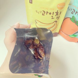 아비삭 과일칩 딸기, 감, 포도, 바나나 4종 — 5점을 준 리뷰어가 2021년 8월 올린 사용 사진