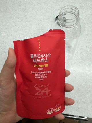 클린24시간 레드박스 1BOX(5포) + 전용보틀(500ml) — 4점을 준 리뷰어가 2024년 1월 올린 사용 사진