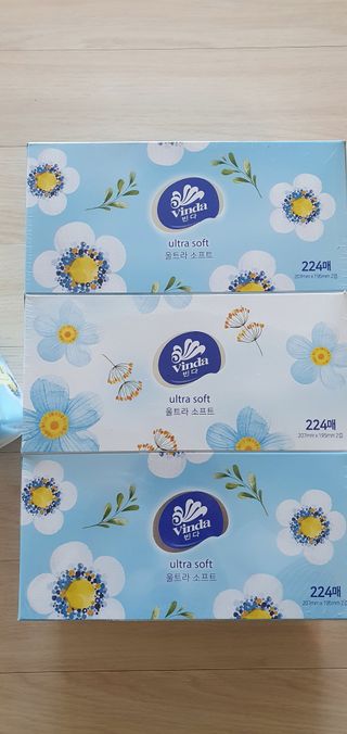 빈다 울트라 소프트 티슈 (곽티슈/소프트팩 티슈) — 5점을 준 리뷰어가 2022년 5월 올린 사용 사진