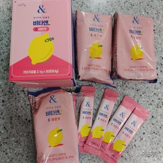 비타앤C 레몬맛, 망고맛 — 5점을 준 리뷰어가 2021년 4월 올린 사용 사진