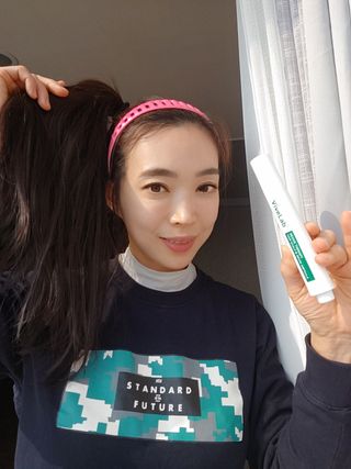 바이브랩 [탈모증상완화] 헤어라인 눈썹 두피앰플 — 5점을 준 리뷰어가 2022년 3월 올린 사용 사진