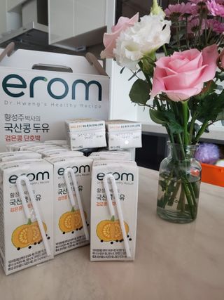 이롬 황성주 박사의 국산콩 두유 검은콩 단호박 — 5점을 준 리뷰어가 2021년 2월 올린 사용 사진