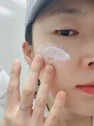 바노바기 코스메틱 바노바기 밀크씨슬 리페어 시카 폼 클렌저 플러스 120ml + 선스크린 플러스 50ml — 5점을 준 리뷰어가 2023년 8월 올린 사용 사진
