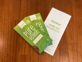 당류2g 자일리톨로 단맛을낸 슈카 퓨어비건 무설탕초콜릿 Xucker vegan 2개입 — 5점을 준 리뷰어가 2021년 4월 올린 사용 사진