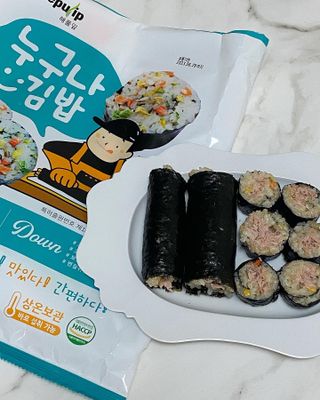 해풀잎 누구나 김밥*1ea [(혼합야채 35g *1ea,  김밥김 (5g, 5ea),  양념간장 (6g, 5ea), 참기름(5g, 2ea)] — 5점을 준 리뷰어가 2022년 10월 올린 사용 사진