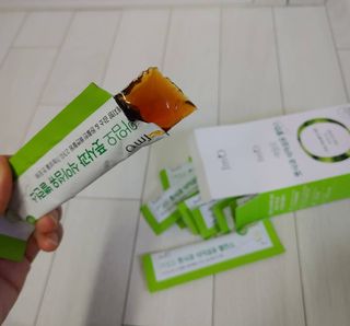 아임오 풋사과 식이섬유 밸런스 젤리 14포 — 5점을 준 리뷰어가 2021년 6월 올린 사용 사진