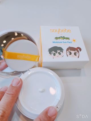 소이베베X신비아파트 모이스쳐 선팩트 SPF50+ PA+++ — 5점을 준 리뷰어가 2023년 4월 올린 사용 사진