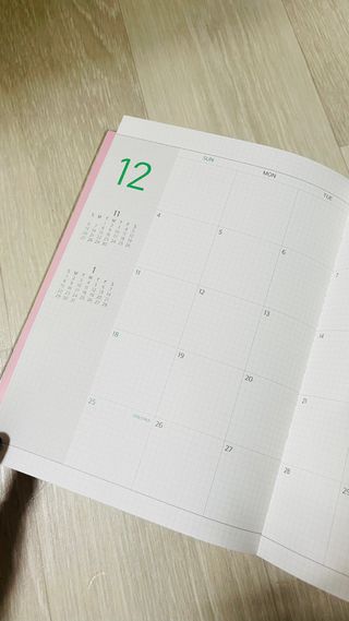 리훈 2023년 아이라이크 모눈 다이어리 미니달력 세트 — 5점을 준 리뷰어가 2022년 11월 올린 사용 사진