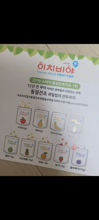 동결건조 과일칩 이치비야 4종 set — 5점을 준 리뷰어가 2021년 10월 올린 사용 사진