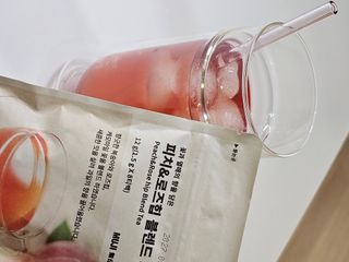 프리 [무인양품] 꽃과 열매의 향을 담은 피치&로즈힙 블렌드 티 — 5점을 준 리뷰어가 2025년 8월 올린 사용 사진