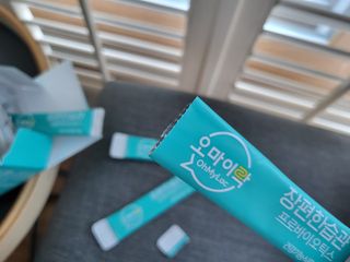 [유산균] 오마이락 장편한습관 프로바이오틱스 30P — 5점을 준 리뷰어가 2022년 11월 올린 사용 사진