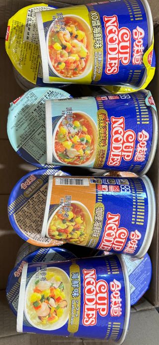 NISSIN 닛신 컵누들  4종 - 씨푸드오리지날, 씨푸드 스파이시, 씨푸드 커리, 씨푸드 XO소스 — 5점을 준 리뷰어가 2022년 2월 올린 사용 사진