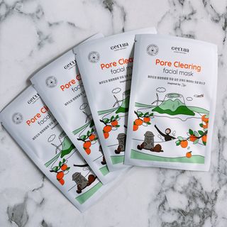 세뚜아(Cettua) 나우[세뚜아] 포어 클리어링 마스크 Cettua Pore Clearing facial mask 4매 — 5점을 준 리뷰어가 2024년 2월 올린 사용 사진