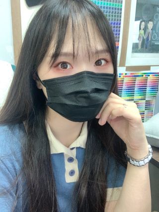에어에이드 컬러 덴탈 마스크 — 3.5점을 준 리뷰어가 2021년 8월 올린 사용 사진