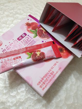 헬스업_쁘띠쁘띠석류콜라겐젤리_20g x 14포 — 5점을 준 리뷰어가 2021년 2월 올린 사용 사진