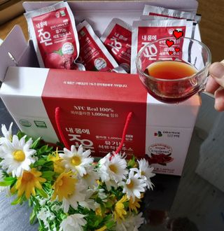 농업회사법인조은 유기농 석류 NFC 착즙주스 70ml 30포 — 5점을 준 리뷰어가 2021년 10월 올린 사용 사진