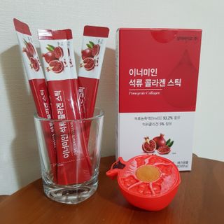 이너미인 석류 콜라겐 스틱 — 3.5점을 준 리뷰어가 2021년 1월 올린 사용 사진