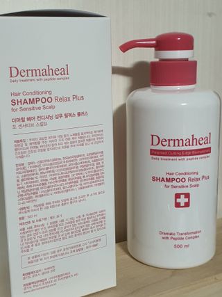 더마힐 헤어 컨디셔닝 샴푸 릴렉스 500ml — 5점을 준 리뷰어가 2021년 3월 올린 사용 사진