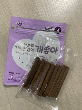 My Pet Care 천연단백질 치아건강에 개좋아 — 5점을 준 리뷰어가 2021년 2월 올린 사용 사진