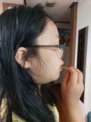 아비삭 과일칩 딸기, 감, 포도, 바나나 4종 — 5점을 준 리뷰어가 2021년 8월 올린 사용 사진