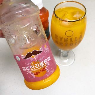 탐라원 제주의 맛, 몬딱주스 4종세트 - 한라봉몬딱주스, 천혜향몬딱주스, 청귤에이드, 당근몬딱주스 — 4.5점을 준 리뷰어가 2021년 8월 올린 사용 사진