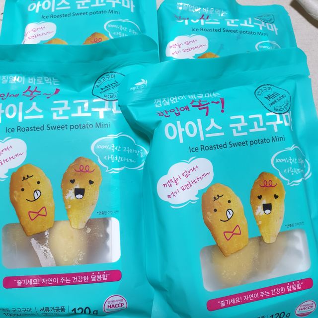 해뜨온 껍질없는 한입아이스 군고구마 120g x 4개 리뷰 사진