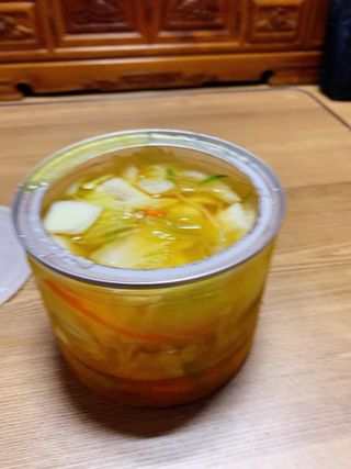 셰프애찬 단호박 백김치 1kg — 5점을 준 리뷰어가 2022년 10월 올린 사용 사진