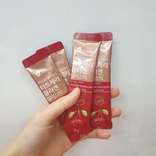 자연에온 가득담은 몽모랑시 타트체리 콜라겐 젤리스틱 — 5점을 준 리뷰어가 2020년 12월 올린 사용 사진