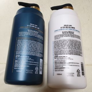 [포레스트스토리] B7 안티 헤어로스 샴푸1,000ml + 헤어팩 1,000ml — 5점을 준 리뷰어가 2021년 3월 올린 사용 사진