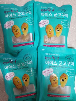 해뜨온 껍질없는 한입아이스 군고구마 120g x 4개 — 5점을 준 리뷰어가 2021년 9월 올린 사용 사진