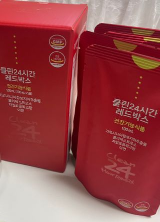 클린24시간 레드박스 1BOX(5포) + 전용보틀(500ml) — 5점을 준 리뷰어가 2024년 1월 올린 사용 사진