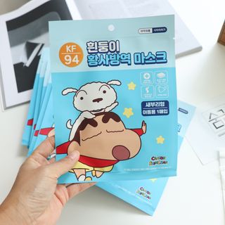 [숨그림]  덴탈마스크 짱구 우리아이 그리고 내가 쓰는 믿을수있는 케릭터 마스크  16종 — 4점을 준 리뷰어가 2021년 10월 올린 사용 사진